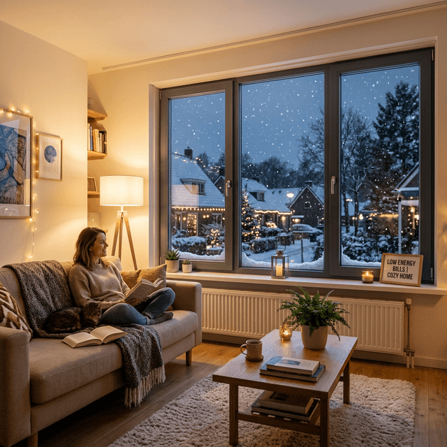 Warm interior with new windows and triple glass — lower energy bills